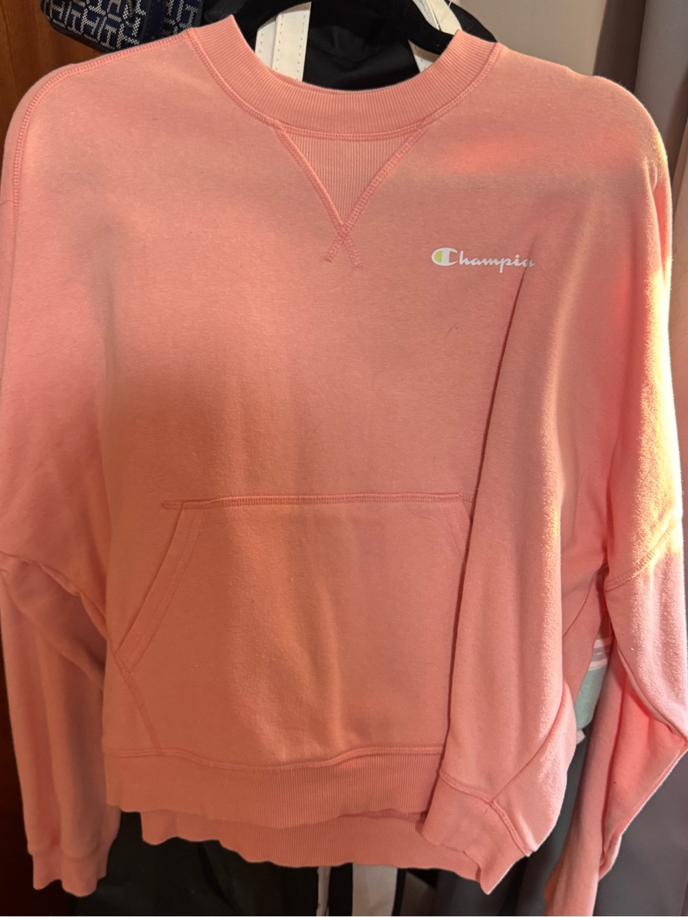 Champion Coral Pink Crewneck Sweatshirt for Women